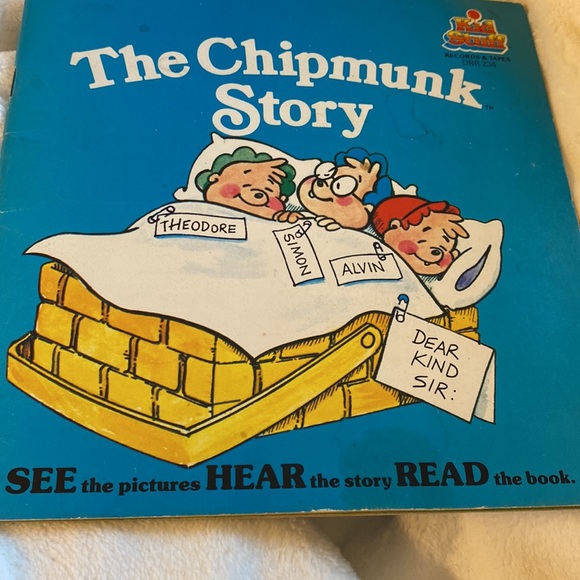 Vintage The Chipmunk  Story 7' Vinyl Record / Book, Kid Stuff DBR 234,1984 - Picture 8 of 8